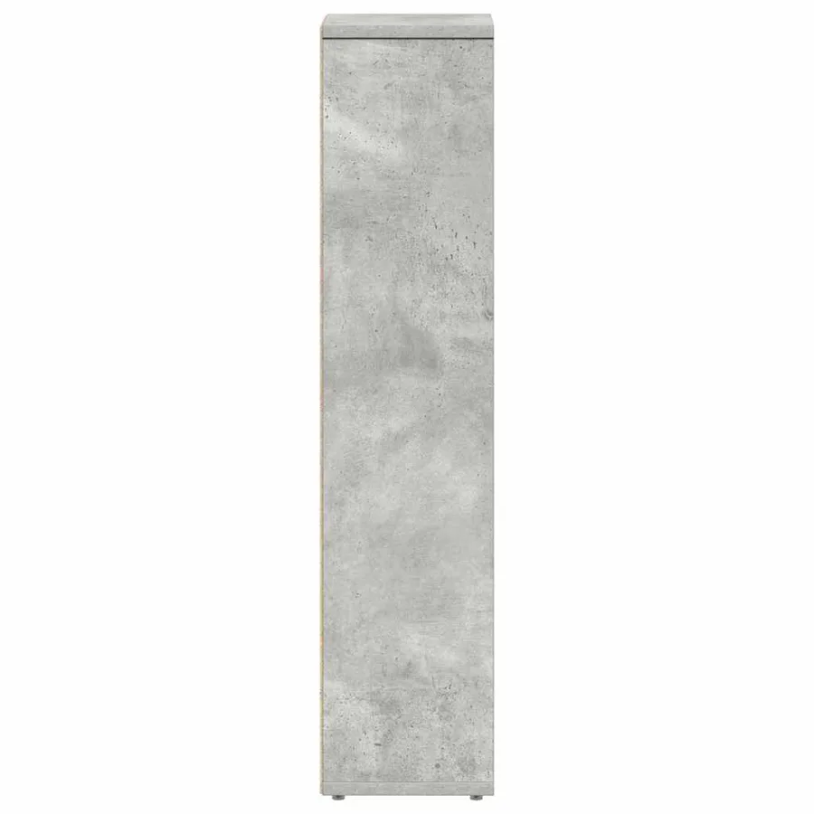 Meuble de salle de bain avec porte-rouleau gris béton 20,5 x 20 x 90 cm - 5