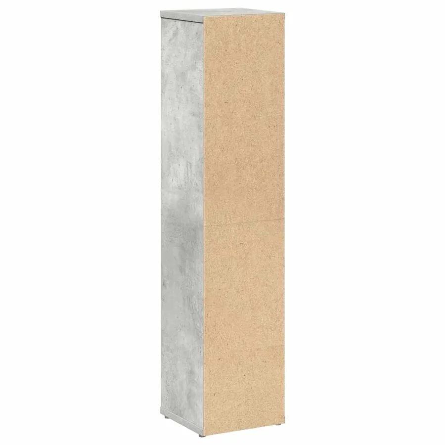 Meuble de salle de bain avec porte-rouleau gris béton 20,5 x 20 x 90 cm - 6