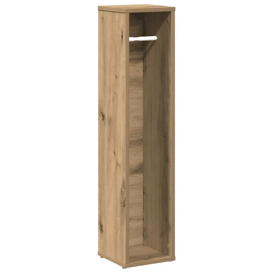 Meuble de salle de bain avec porte-rouleau en chêne artisanal 20,5 x 20 x 90 cm - 2