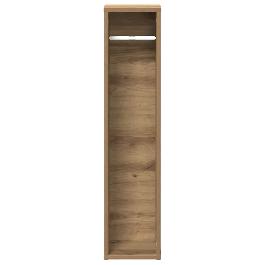 Meuble de salle de bain avec porte-rouleau en chêne artisanal 20,5 x 20 x 90 cm - 4