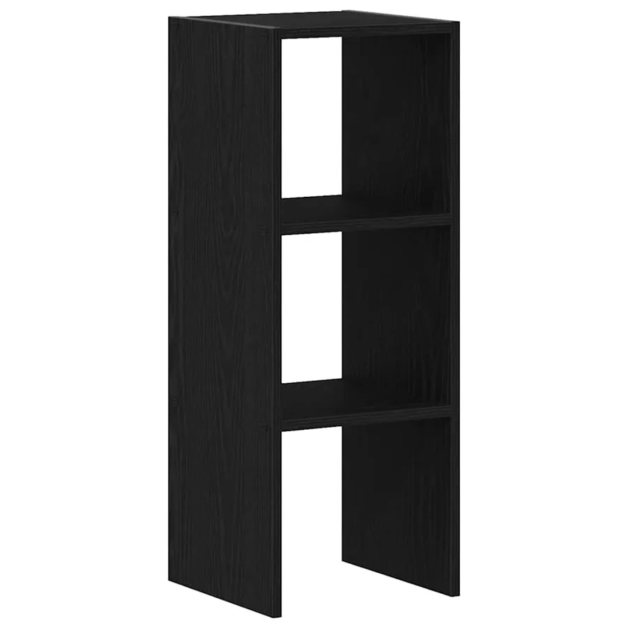 Bibliothèque empilable chêne noir 30x30x80 cm bois d'ingénierie - 2