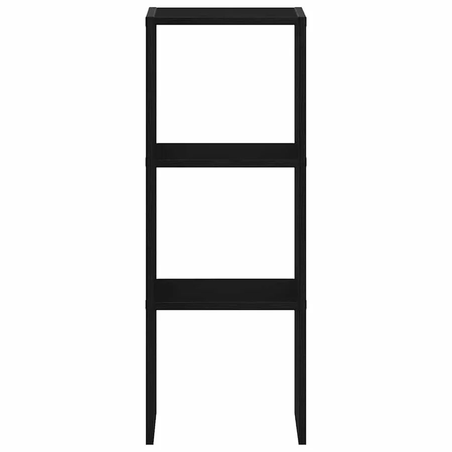 Bibliothèque empilable chêne noir 30x30x80 cm bois d'ingénierie - 4
