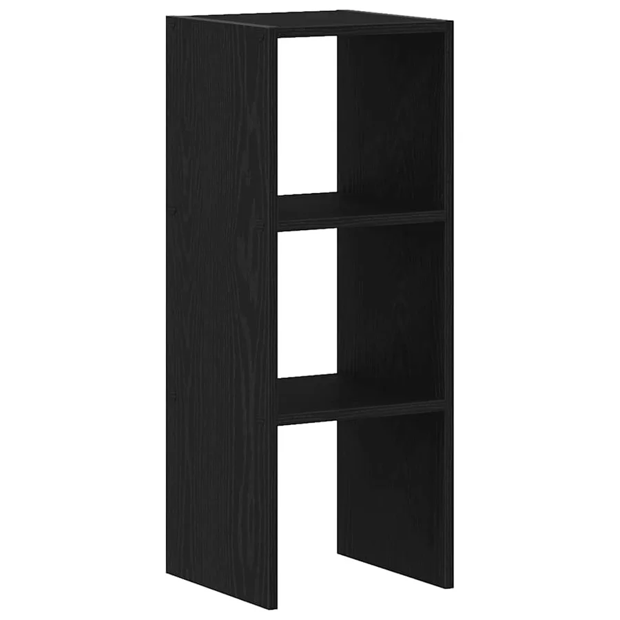 Bibliothèque empilable chêne noir 30x30x80 cm bois d'ingénierie - 6
