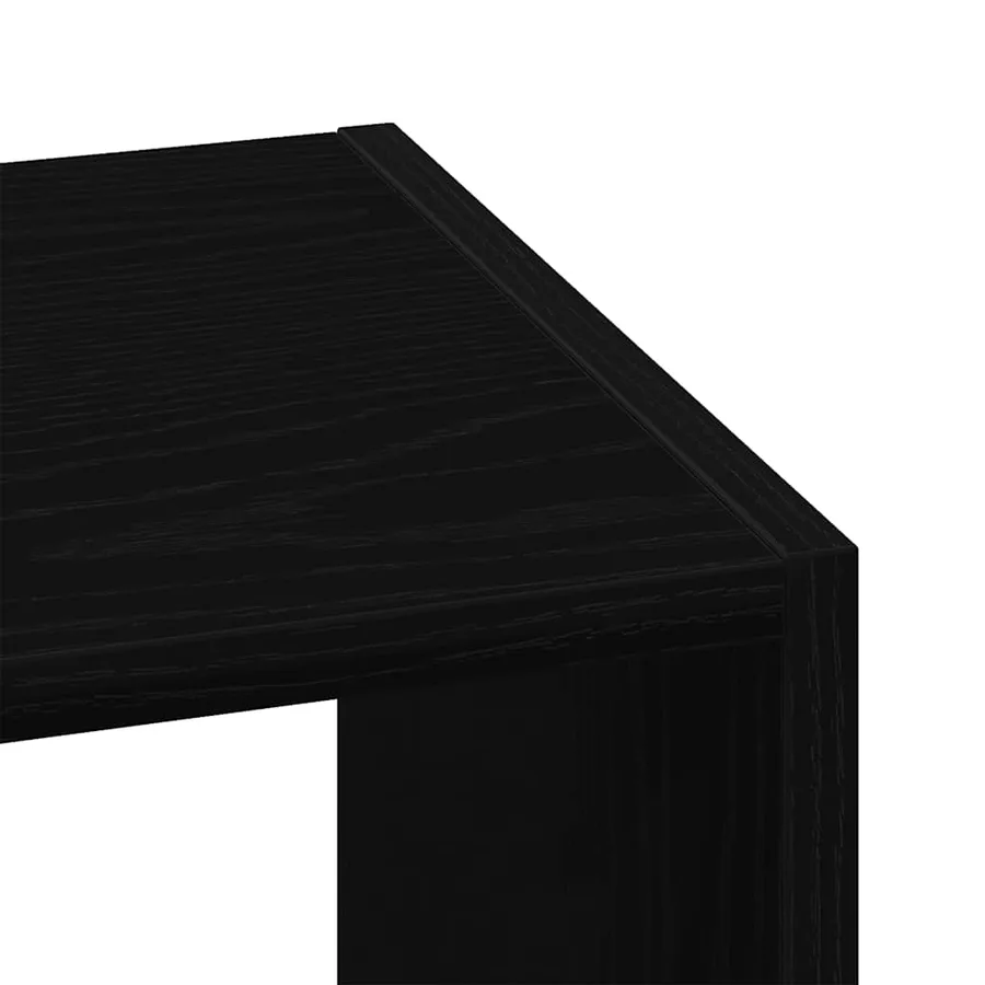 Bibliothèque empilable chêne noir 30x30x80 cm bois d'ingénierie - 7