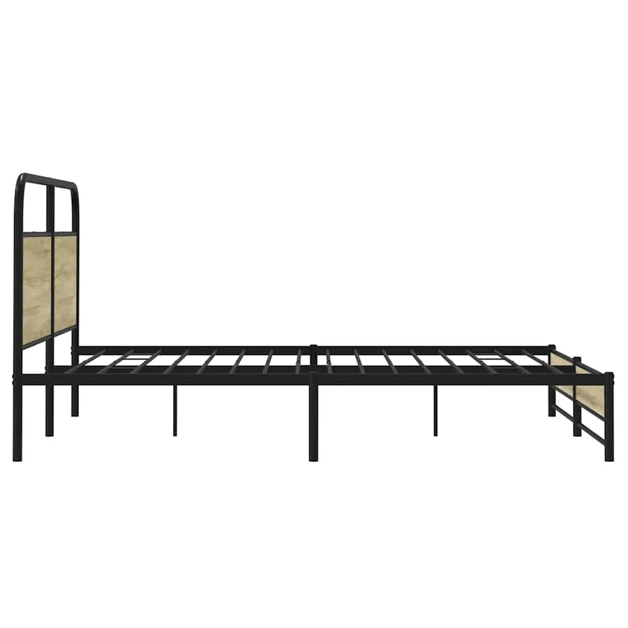 Cadre de lit en métal sans matelas chêne sonoma 180x200 cm - 6