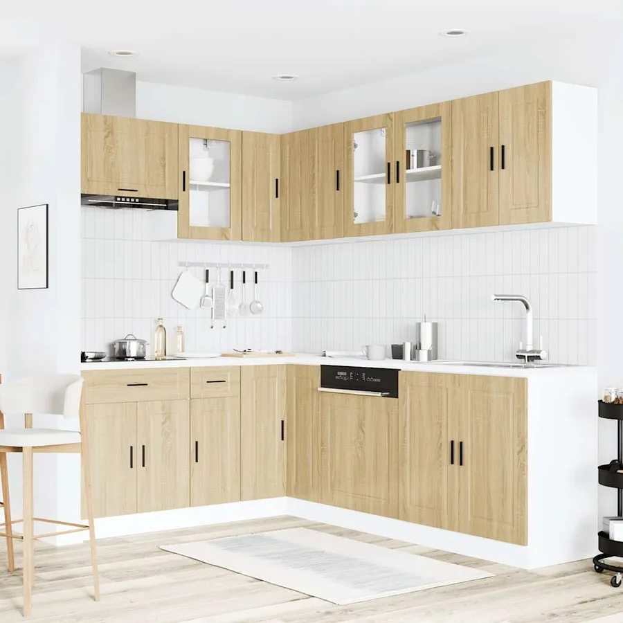 Ensemble d'armoires de cuisine 11 pcs Porto bois d'ingénierie - 3