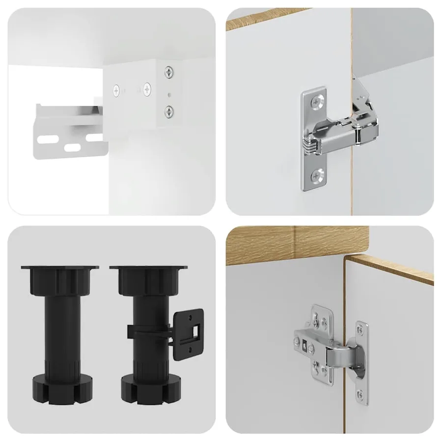 Ensemble d'armoires de cuisine 11 pcs Porto bois d'ingénierie - 7