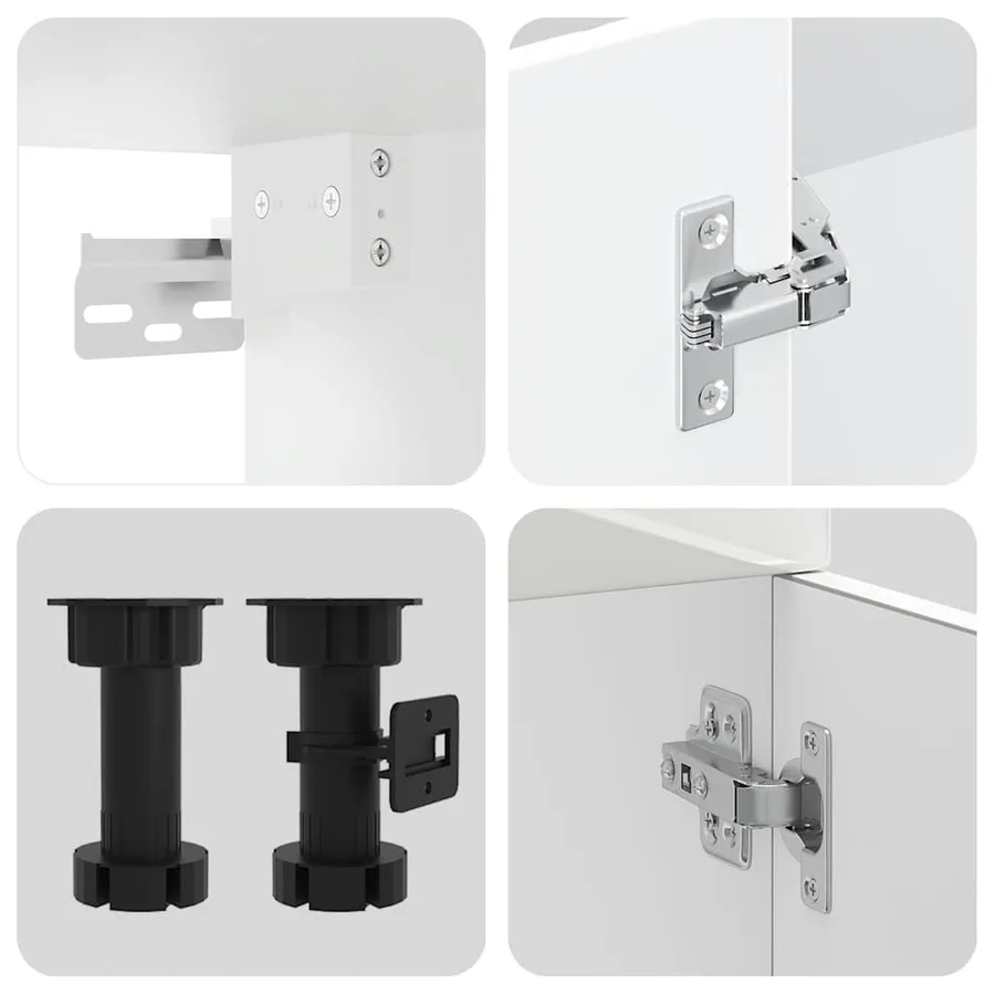 Ensemble d'armoires de cuisine 8 pcs Kalmar blanc brillant - 6