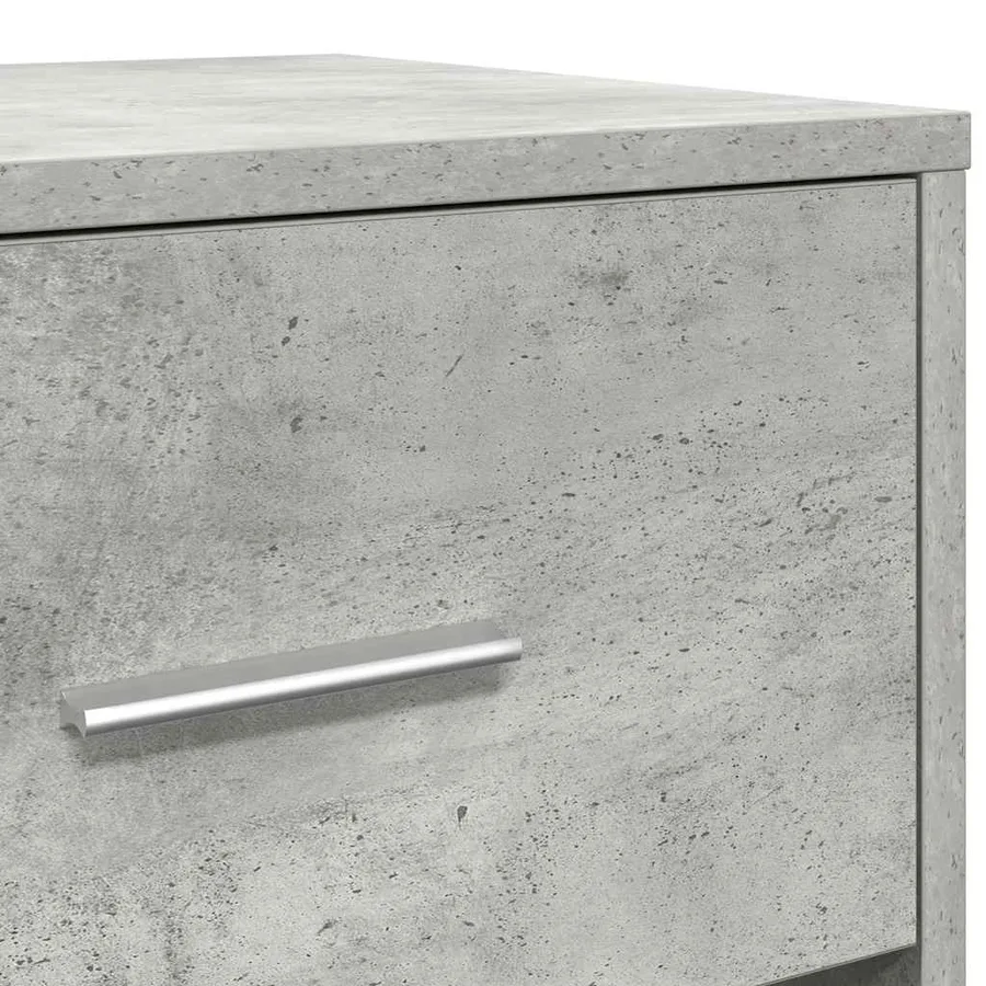 Tables de chevet 2 pcs avec tiroir Gris béton 40x34x50 cm - 10