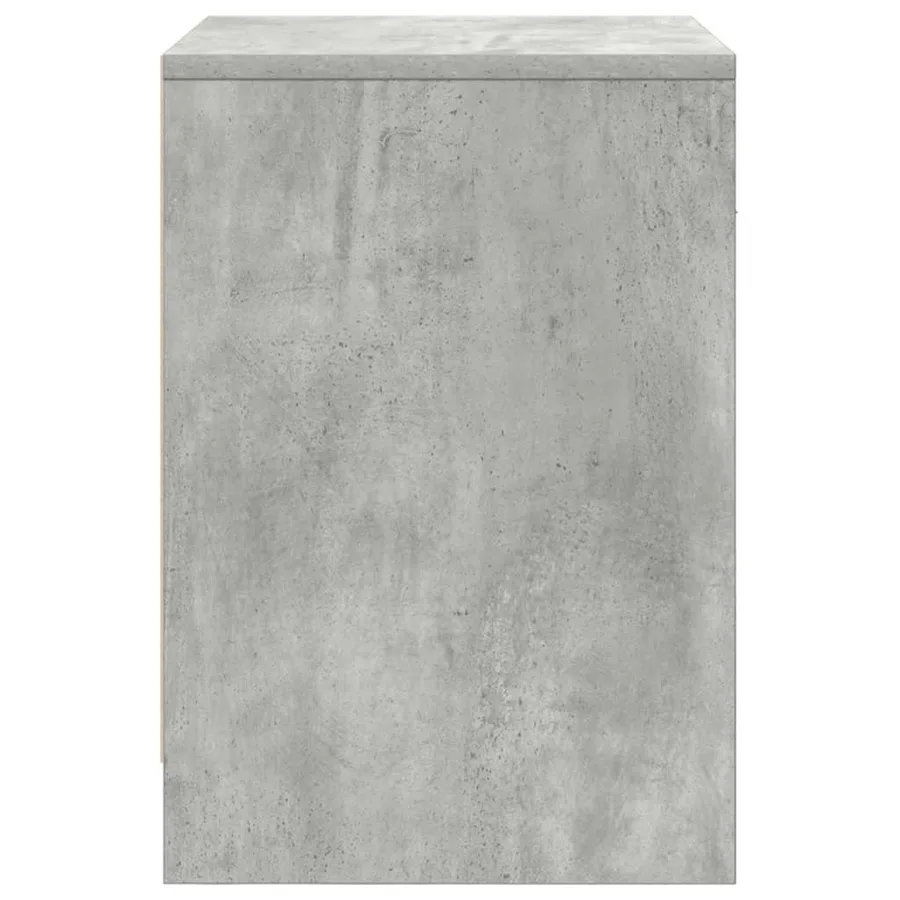 Tables de chevet 2 pcs avec tiroir Gris béton 40x34x50 cm - 7
