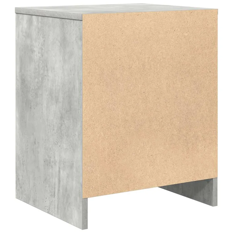Tables de chevet 2 pcs avec tiroir Gris béton 40x34x50 cm - 8
