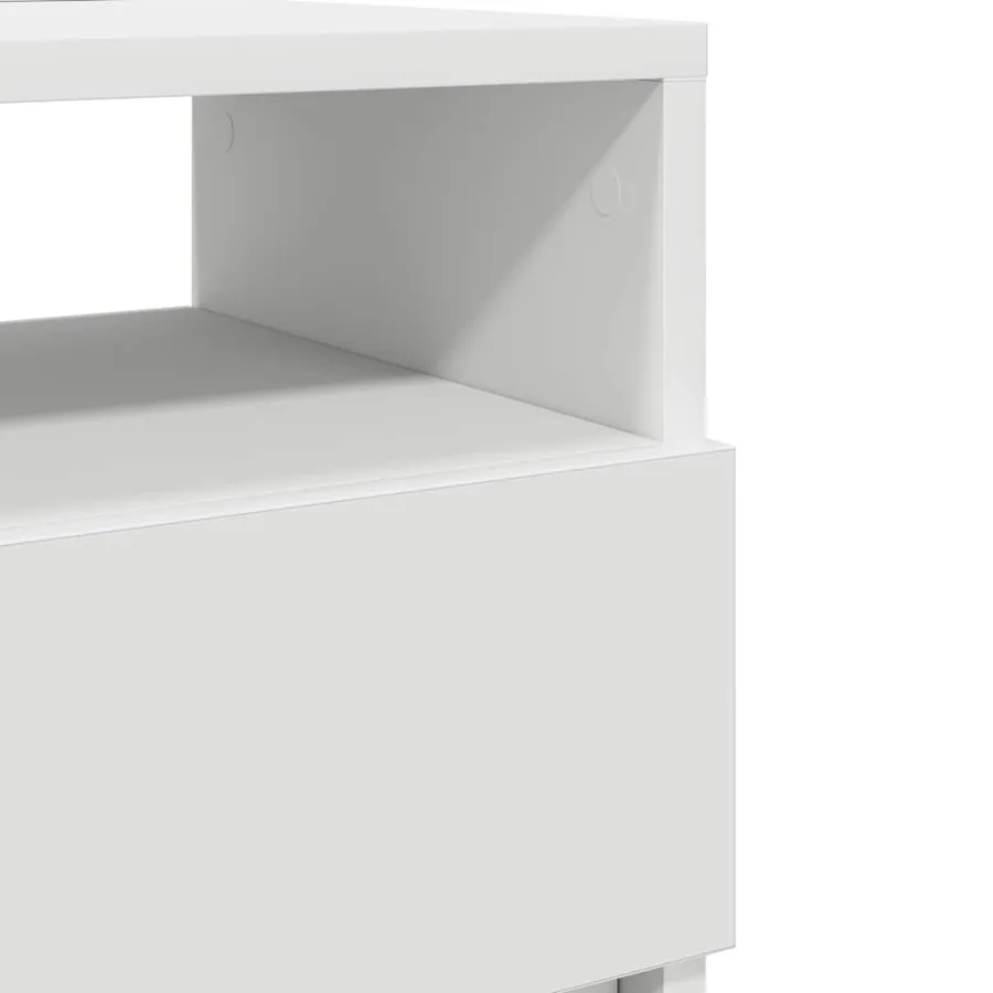 Tables de chevet 2 pcs avec 2 tiroirs blanc 40x33x60 cm - 10