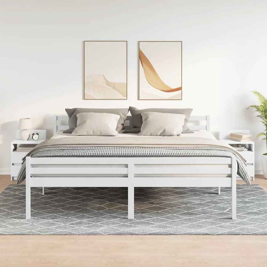 Tables de chevet 2 pcs avec 2 tiroirs blanc 40x33x60 cm - 3