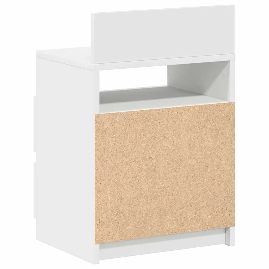 Tables de chevet 2 pcs avec 2 tiroirs blanc 40x33x60 cm - 8