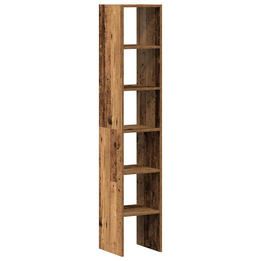 Bibliothèques 2 pcs empilable vieux bois bois d'ingénierie - 2