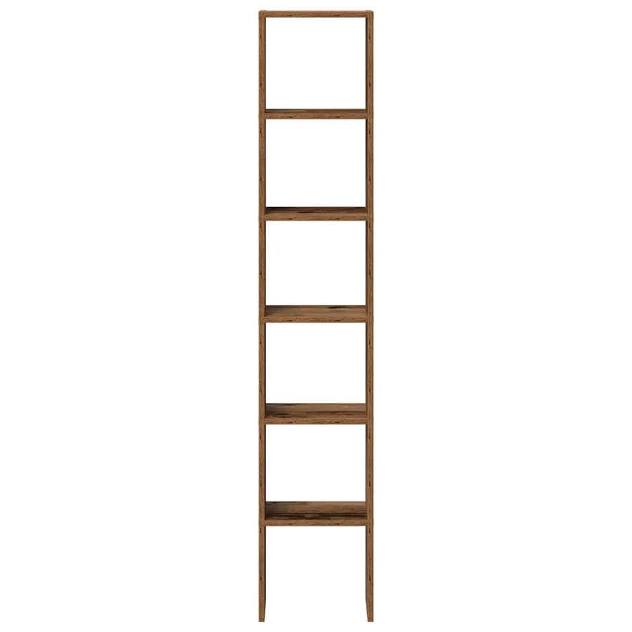 Bibliothèques 2 pcs empilable vieux bois bois d'ingénierie - 4