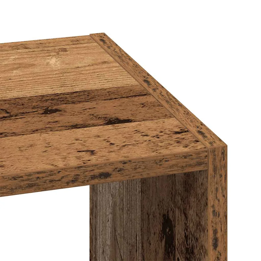 Bibliothèques 2 pcs empilable vieux bois bois d'ingénierie - 8