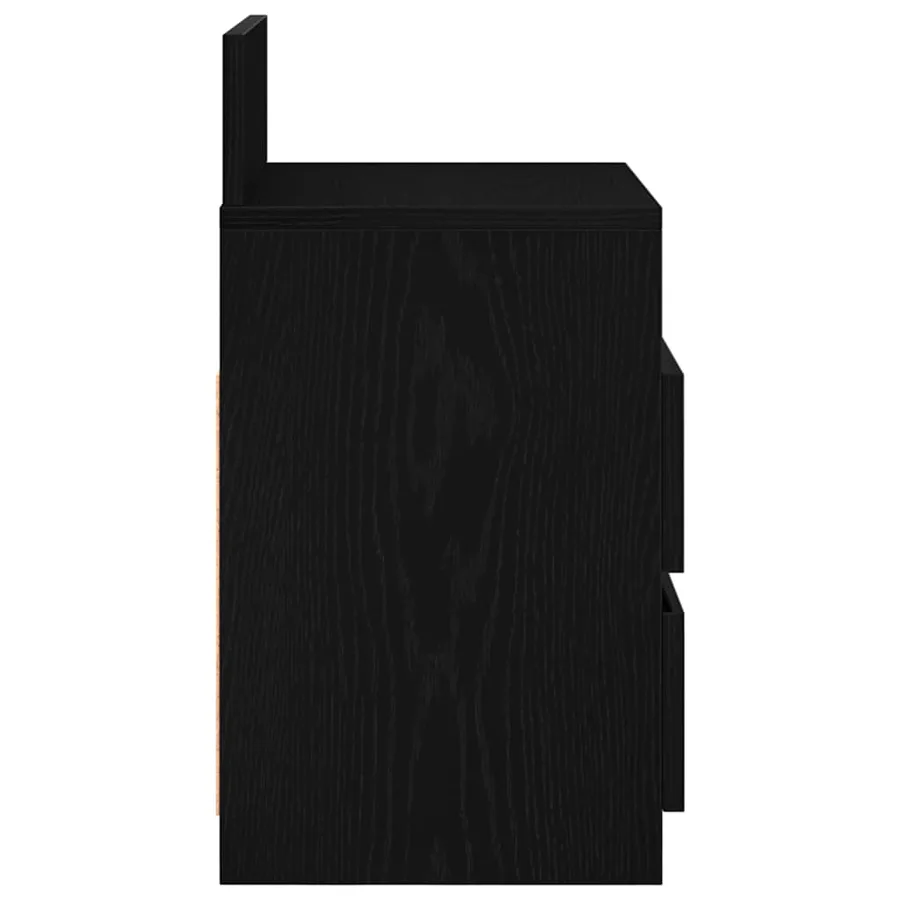 Tables de chevet (lot de 2) avec 2 tiroirs noires 40 x 33 x 60 cm - 7