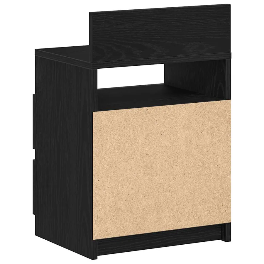 Tables de chevet (lot de 2) avec 2 tiroirs noires 40 x 33 x 60 cm - 8