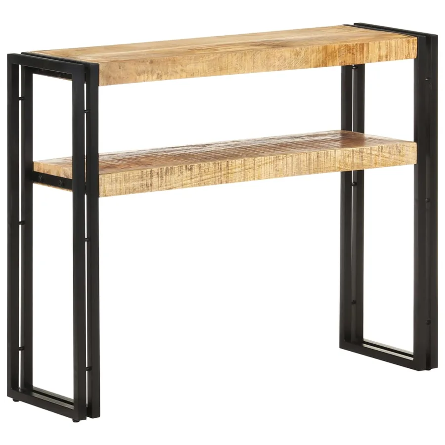 Table console 90x30x75 cm Bois de manguier brut - 8