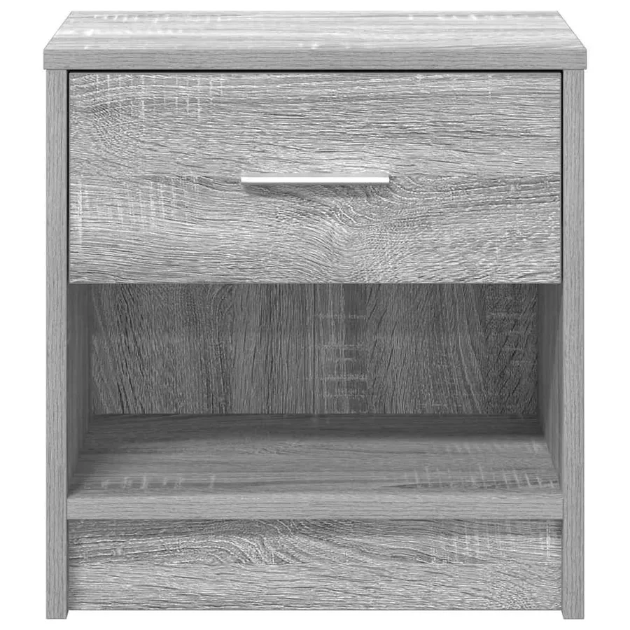 Tables de chevet 2 pcs avec tiroir Gris Sonoma 39x28x41 cm - 4