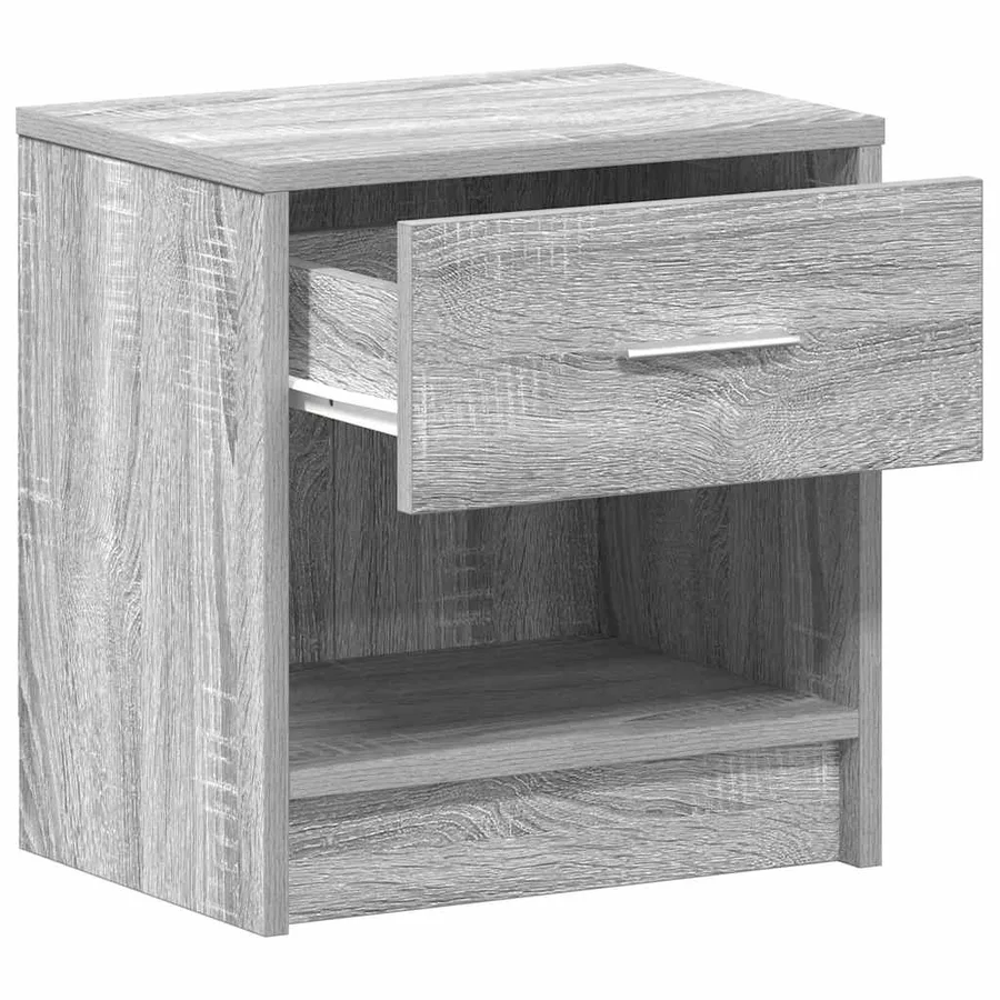 Tables de chevet 2 pcs avec tiroir Gris Sonoma 39x28x41 cm - 5