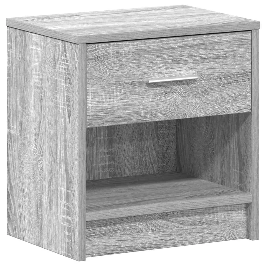 Tables de chevet 2 pcs avec tiroir Gris Sonoma 39x28x41 cm - 6