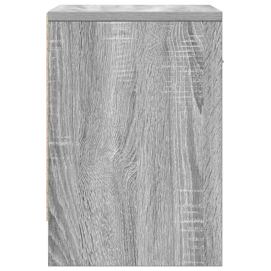 Tables de chevet 2 pcs avec tiroir Gris Sonoma 39x28x41 cm - 7