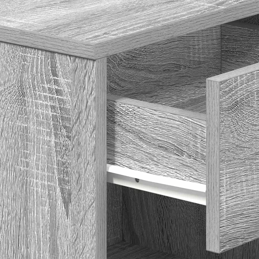 Tables de chevet 2 pcs avec tiroir Gris Sonoma 39x28x41 cm - 9