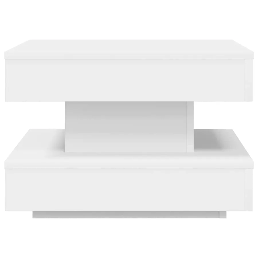Table basse rotative à 360 degrés blanc 50x50x34,5 cm - 5