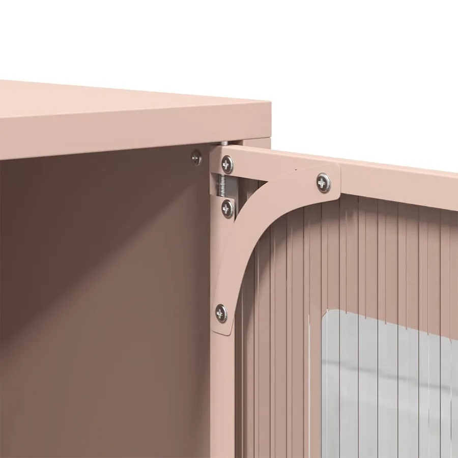 Buffet haut rose 68x39x123 cm acier - 10