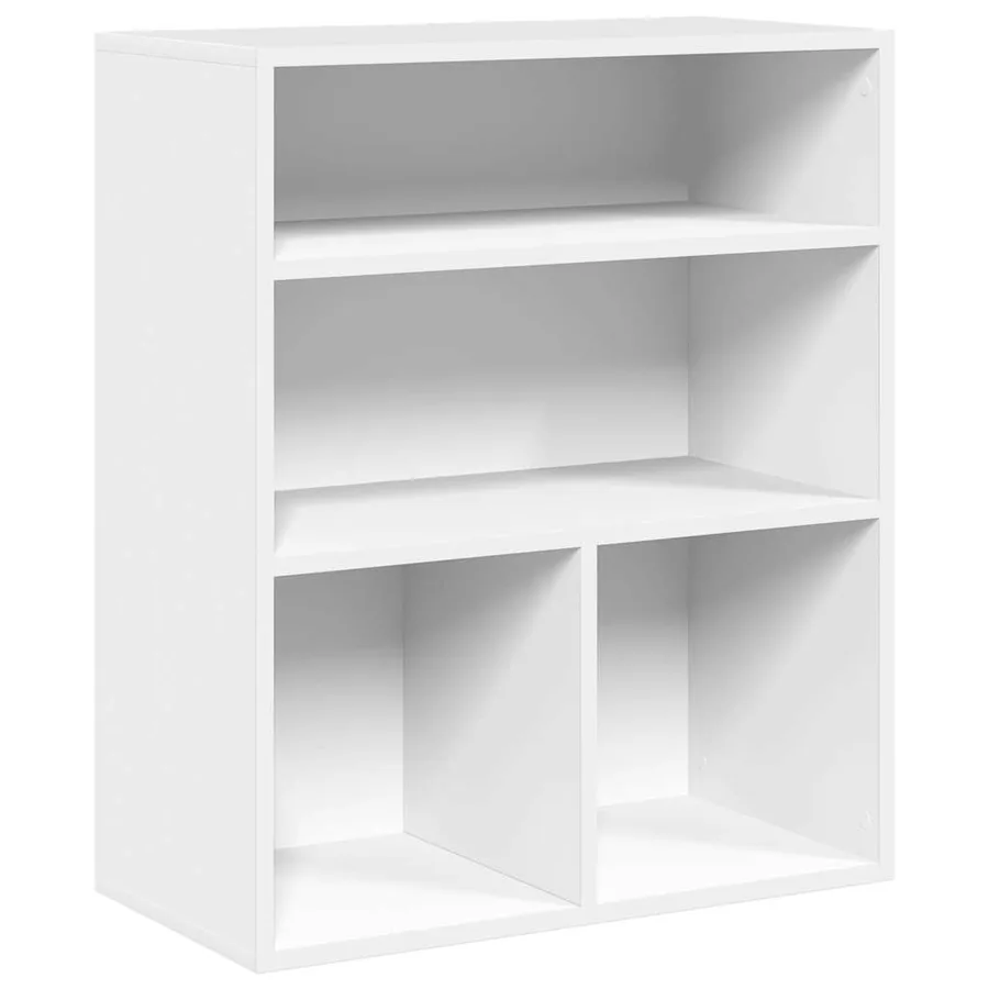 Bibliothèque blanc 60x30x71,5 cm bois d'ingénierie - 2