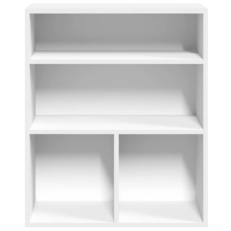 Bibliothèque blanc 60x30x71,5 cm bois d'ingénierie - 4