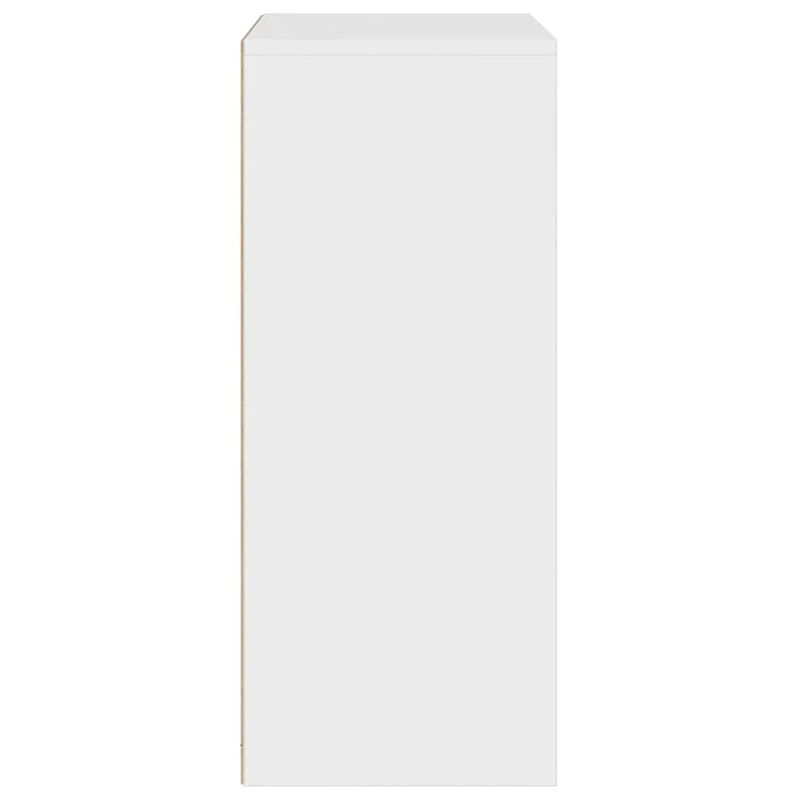Bibliothèque blanc 60x30x71,5 cm bois d'ingénierie - 5