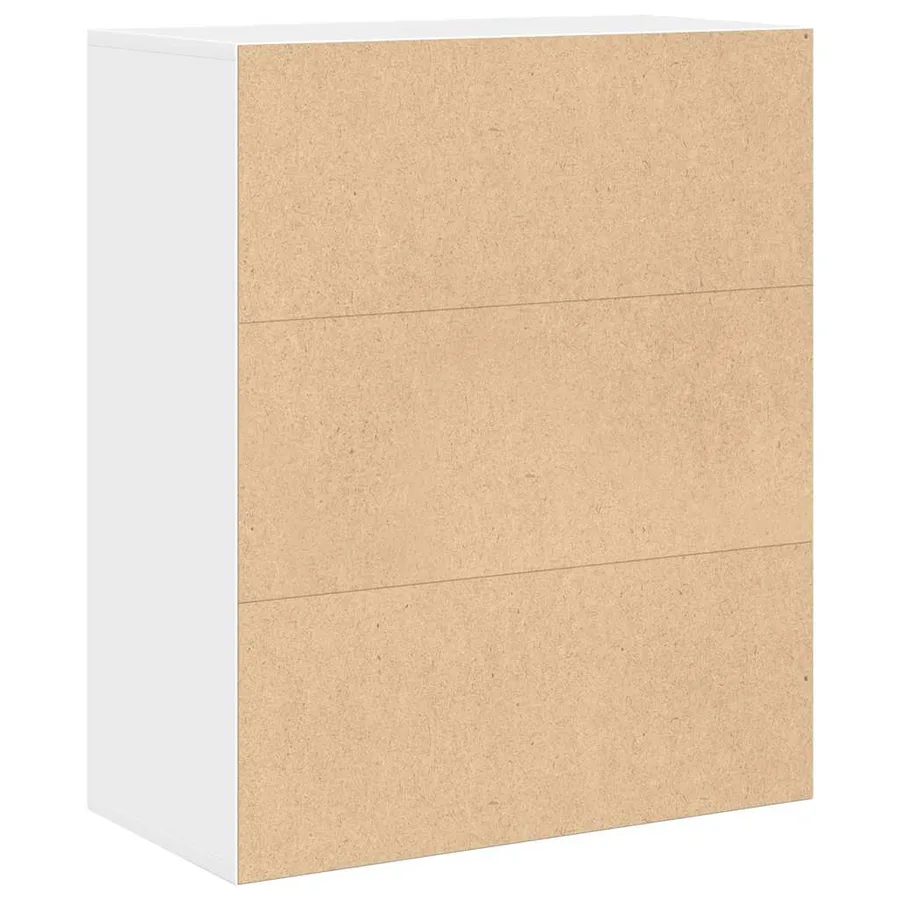 Bibliothèque blanc 60x30x71,5 cm bois d'ingénierie - 6