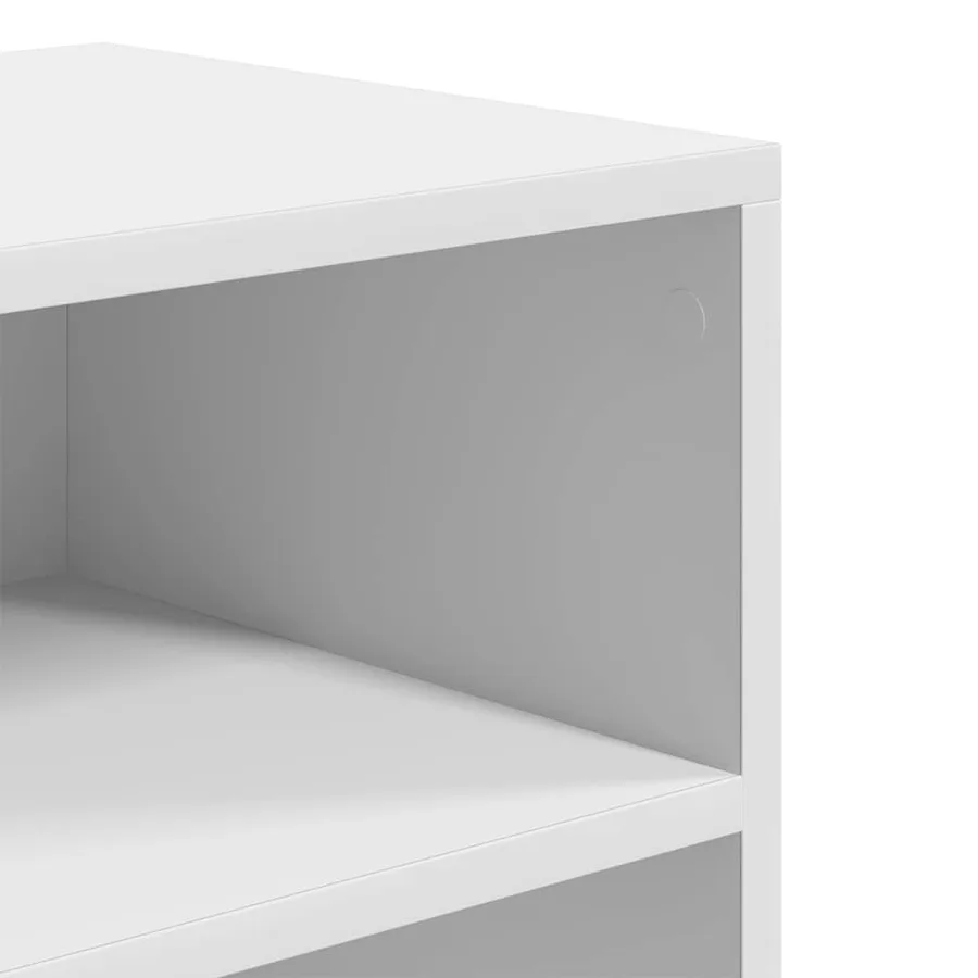 Bibliothèque blanc 60x30x71,5 cm bois d'ingénierie - 7