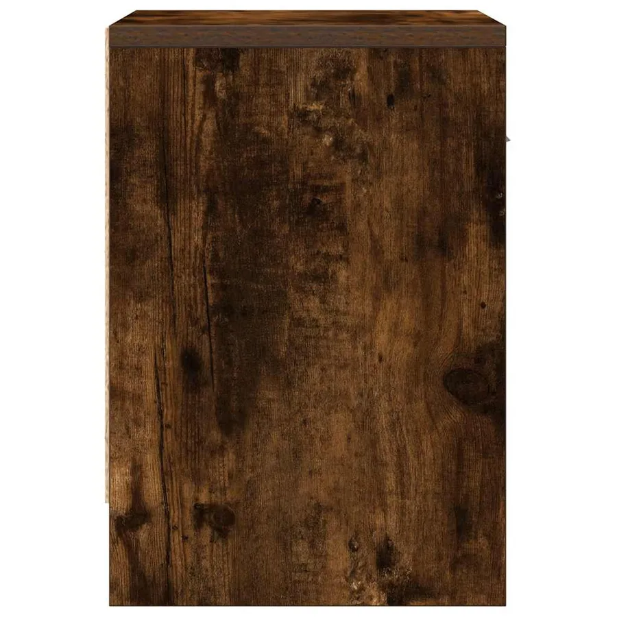 Table de chevet avec tiroir en chêne fumé 39 x 28 x 41 cm - 7