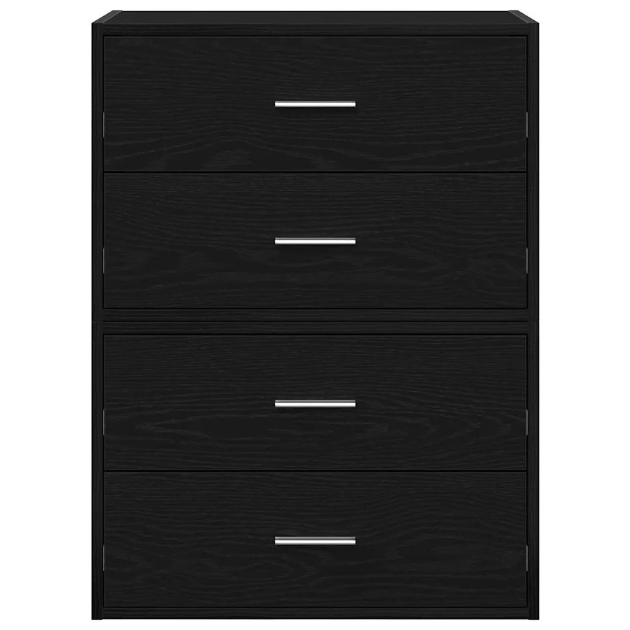 Armoires avec 2 tiroirs 2 pcs chêne noir bois d'ingénierie - 4