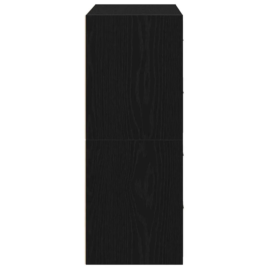 Armoires avec 2 tiroirs 2 pcs chêne noir bois d'ingénierie - 6