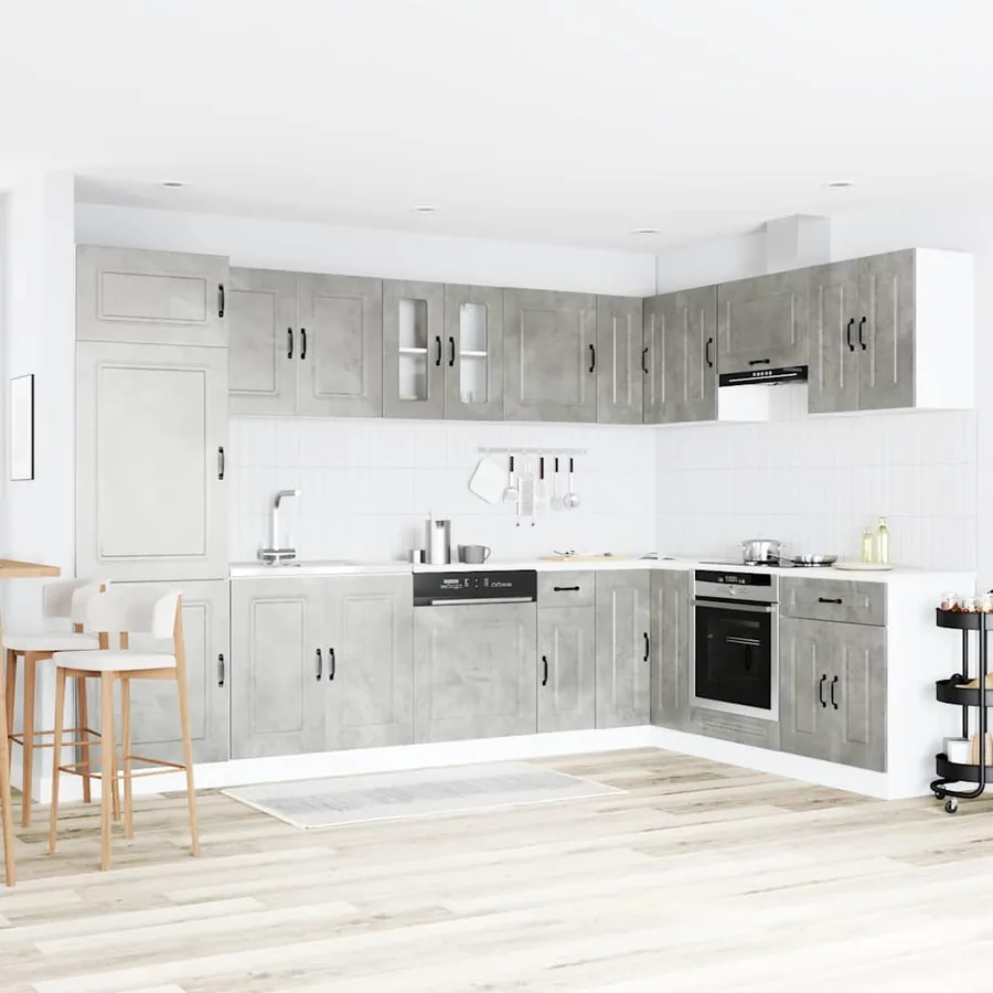 Armoire de cuisine Kalmar Gris béton 80 x 46 x 81,5 cm