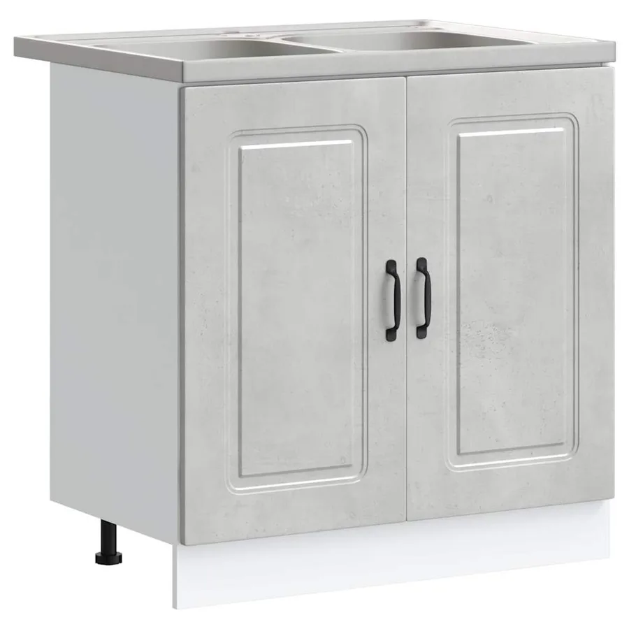 Armoire de cuisine Kalmar Gris béton 80 x 46 x 81,5 cm - 2