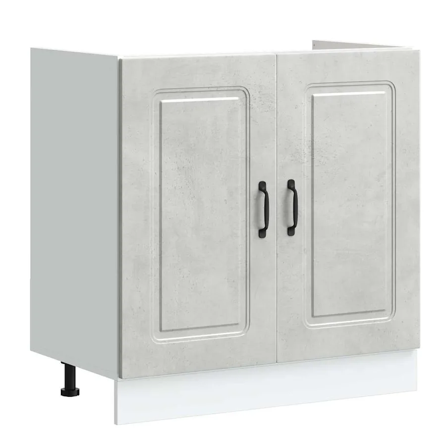 Armoire de cuisine Kalmar Gris béton 80 x 46 x 81,5 cm - 4