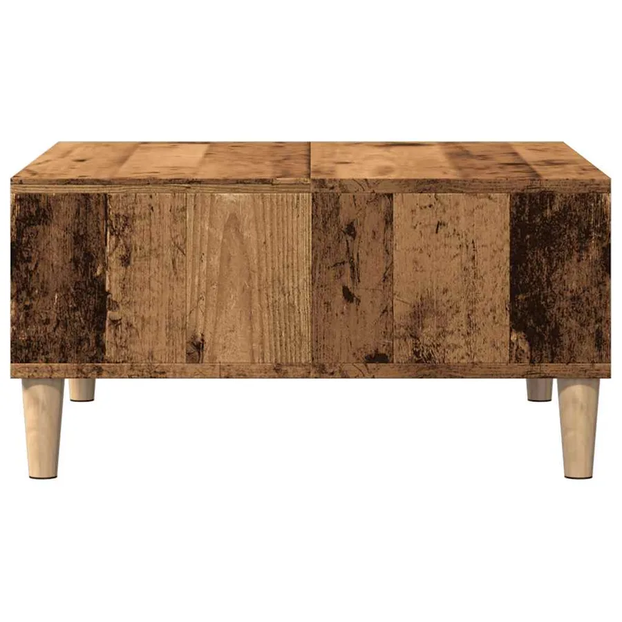 Table basse vieux bois 60x60x30 cm bois d'ingénierie - 5