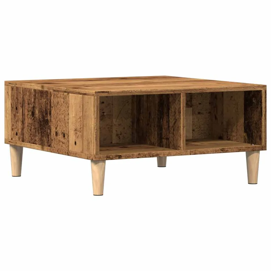Table basse vieux bois 60x60x30 cm bois d'ingénierie - 6