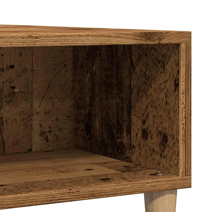 Table basse vieux bois 60x60x30 cm bois d'ingénierie - 7