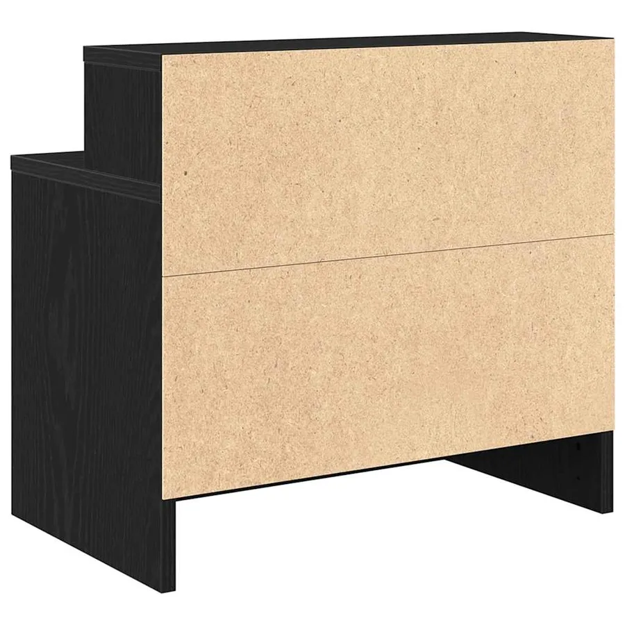Tables de chevet avec tiroir 2 pcs chêne noir 51x31x47 cm - 8