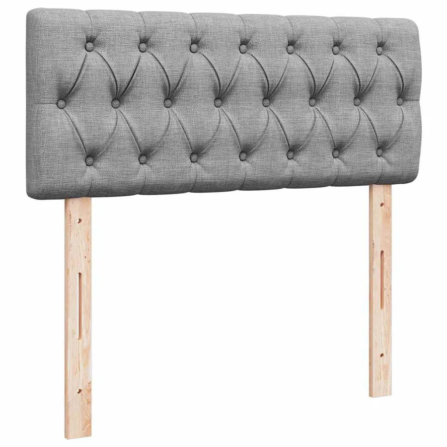 Lit ottoman avec matelas gris clair 120x200 cm tissu - 9