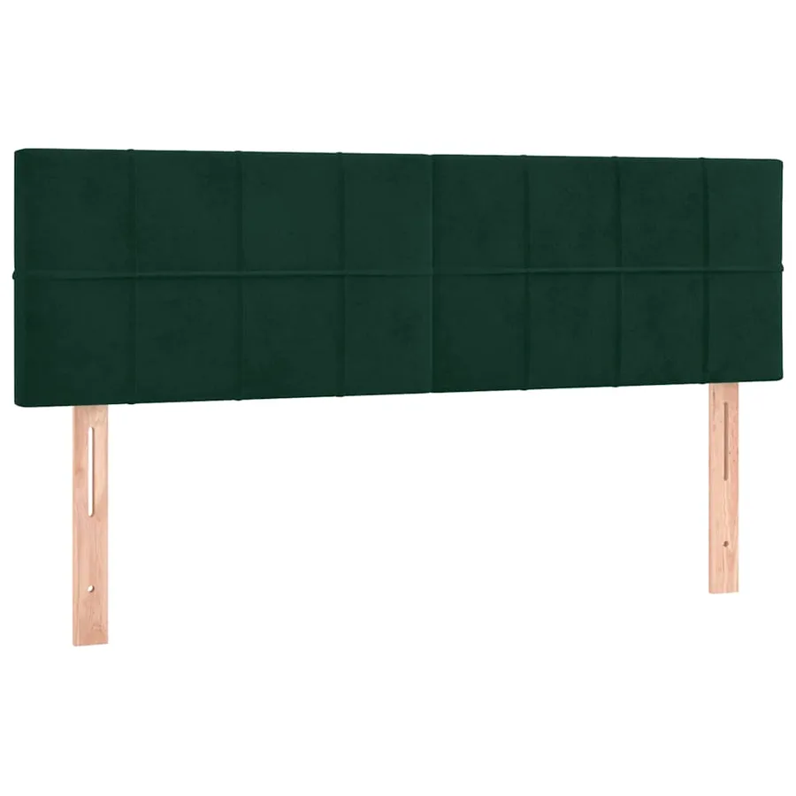 Sommier à lattes de lit et matelas Vert foncé 140x200cm Velours - 6