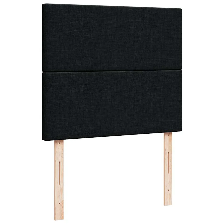 Cadre de lit ottoman avec matelas noir 120x200cm tissu - 9