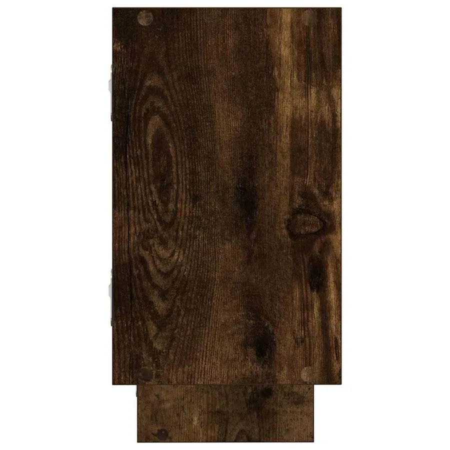 Étagère cube murale 5 compartiments chêne fumé bois ingénierie - 5